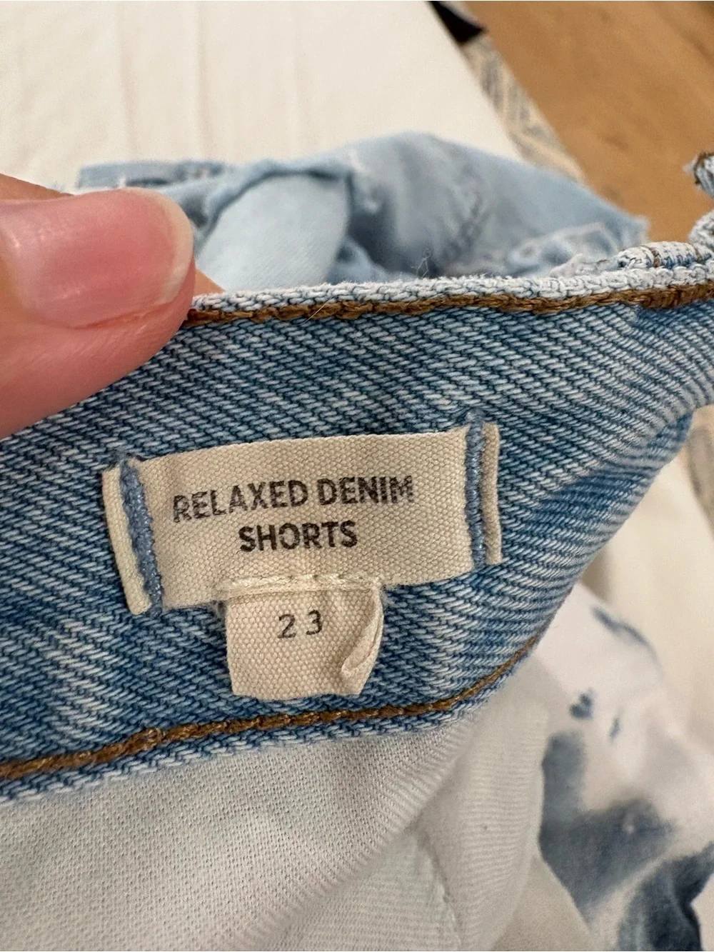 Madewell Light Blue Distressed Frayed Hem Denim Shorts